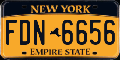 NY license plate FDN6656