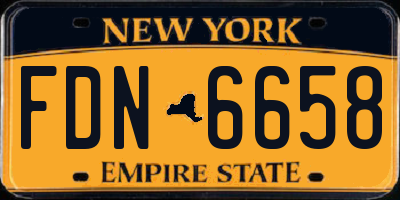 NY license plate FDN6658