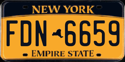 NY license plate FDN6659
