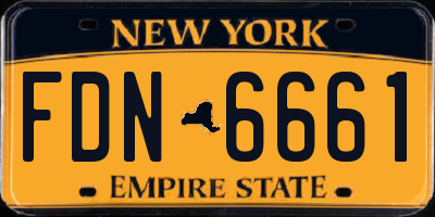 NY license plate FDN6661
