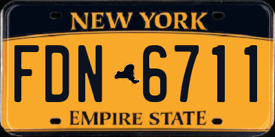 NY license plate FDN6711