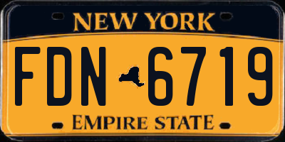 NY license plate FDN6719