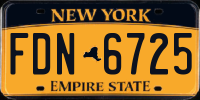 NY license plate FDN6725