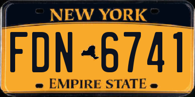 NY license plate FDN6741