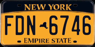 NY license plate FDN6746