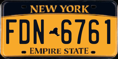 NY license plate FDN6761