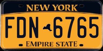NY license plate FDN6765