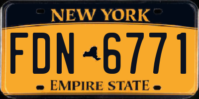 NY license plate FDN6771