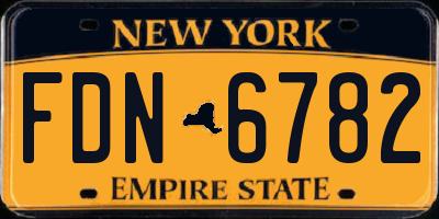 NY license plate FDN6782