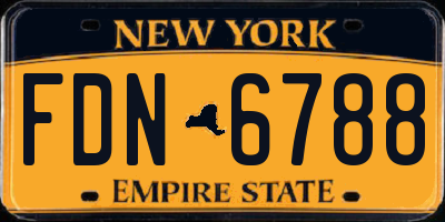 NY license plate FDN6788