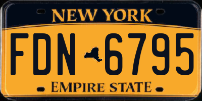 NY license plate FDN6795