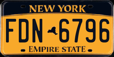 NY license plate FDN6796