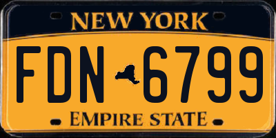 NY license plate FDN6799