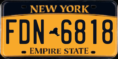 NY license plate FDN6818