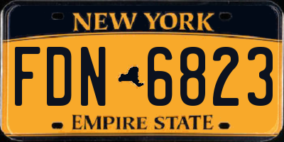NY license plate FDN6823