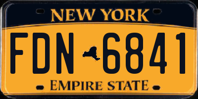 NY license plate FDN6841