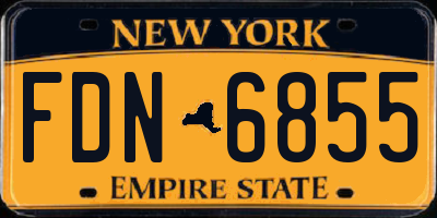NY license plate FDN6855