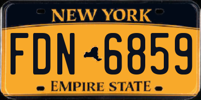 NY license plate FDN6859
