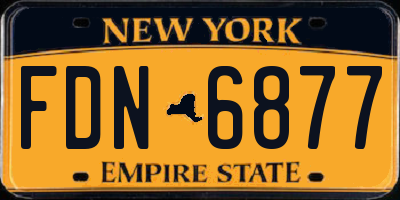 NY license plate FDN6877