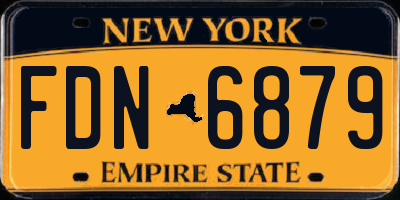 NY license plate FDN6879