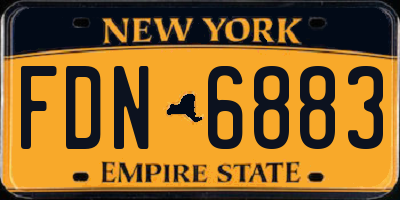 NY license plate FDN6883