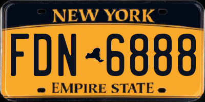 NY license plate FDN6888