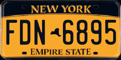 NY license plate FDN6895
