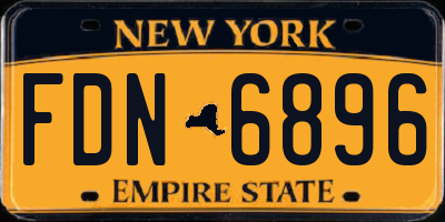 NY license plate FDN6896