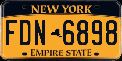 NY license plate FDN6898