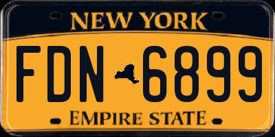 NY license plate FDN6899