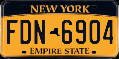 NY license plate FDN6904