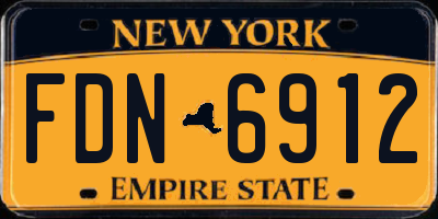 NY license plate FDN6912