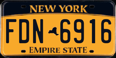 NY license plate FDN6916