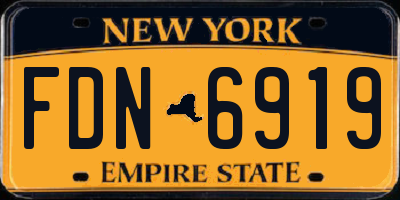 NY license plate FDN6919