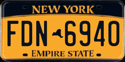 NY license plate FDN6940