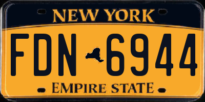 NY license plate FDN6944