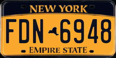 NY license plate FDN6948