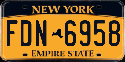 NY license plate FDN6958