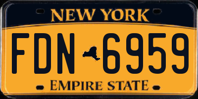 NY license plate FDN6959