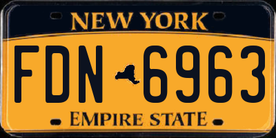 NY license plate FDN6963
