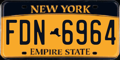 NY license plate FDN6964