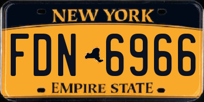 NY license plate FDN6966