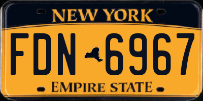 NY license plate FDN6967