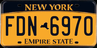 NY license plate FDN6970