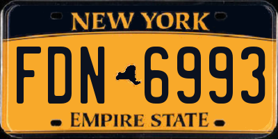 NY license plate FDN6993