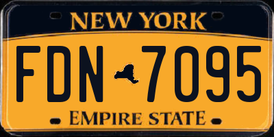 NY license plate FDN7095