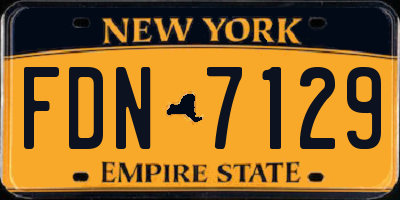 NY license plate FDN7129