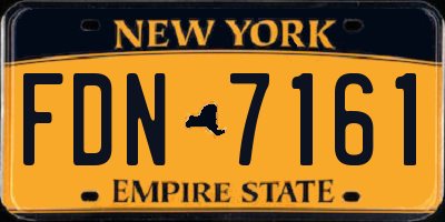 NY license plate FDN7161