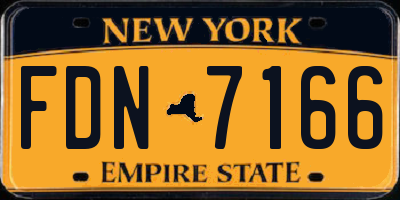 NY license plate FDN7166