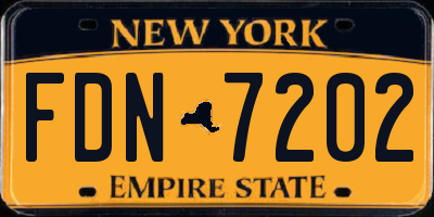 NY license plate FDN7202